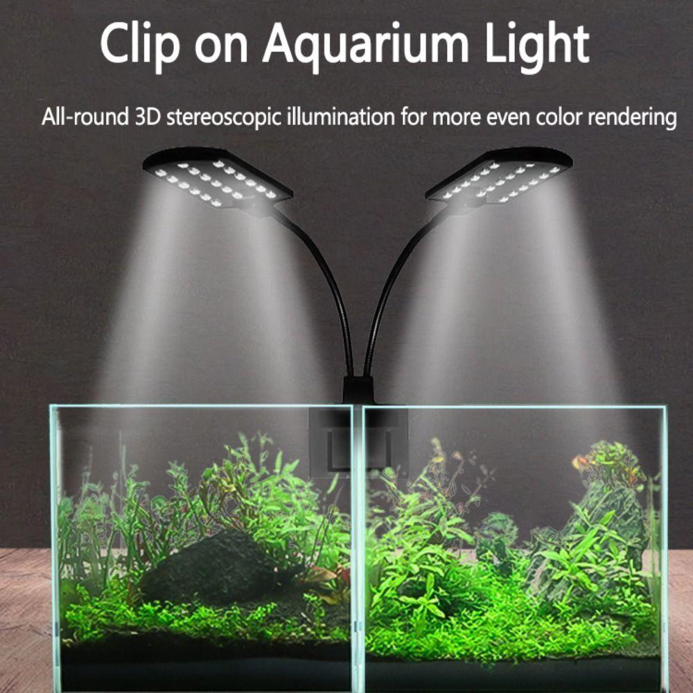 White Light Fish Tank Clip Lamp Flexible Bendable Fish Tank Light Landscape Lamps  Home Aquariums