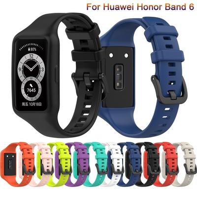 Armband Für Honor Band 6 SmartWatch Armband Sport Silikon Smartwatch Ersatz gürtel Für Huawei Honor Band 6 Strap Armband Band