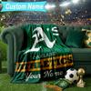 Custom Name Blanket Athletics Oakland Emblem Blanket Bedding Blanket for Travel, Camping, Living Rooms, Offices, Sofas, Fan Christmas gift