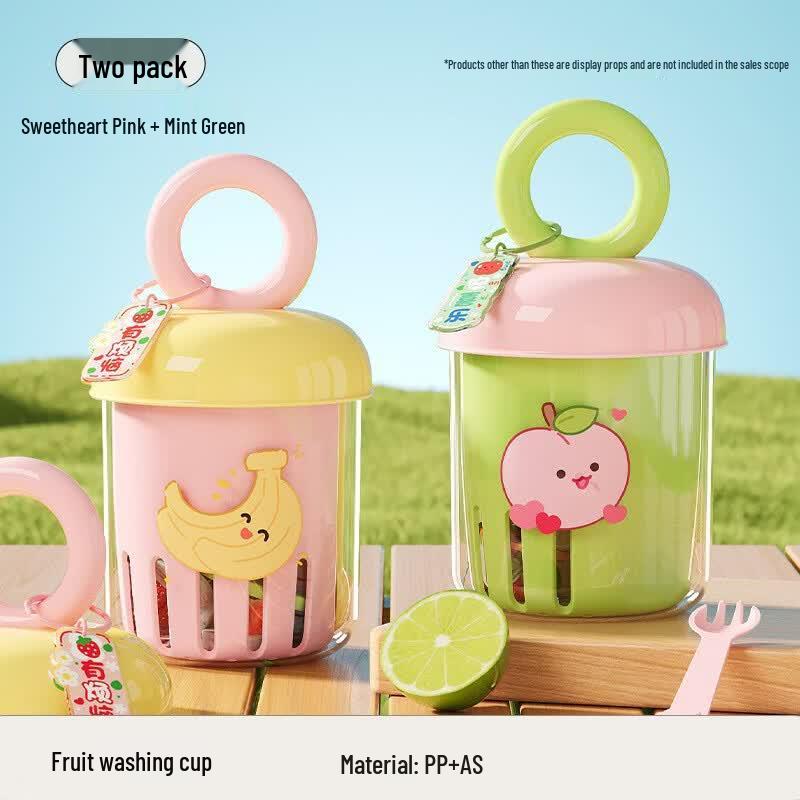 Portable Dual-Layer Fruit and Salad Cup