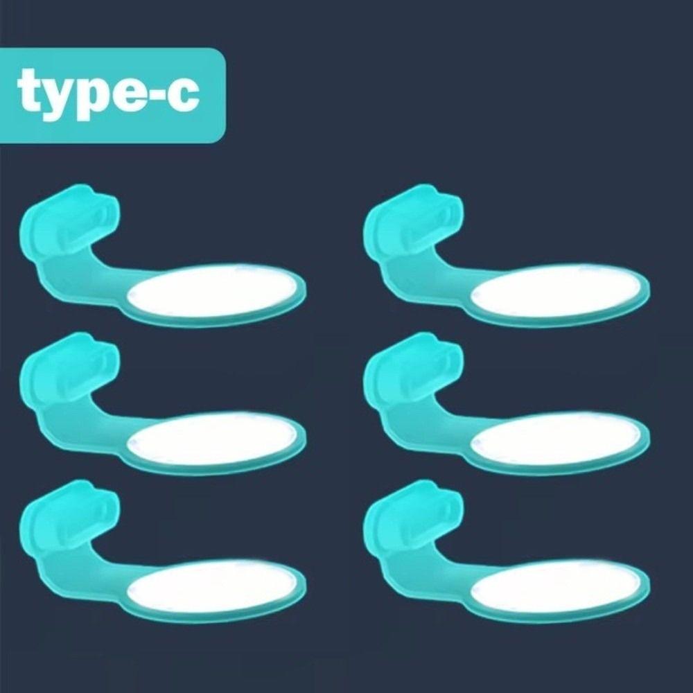 6PCS Luminous Phone Dust Plug Dustproof USB Dust Plug New Port Protective Cover Phone Accessories