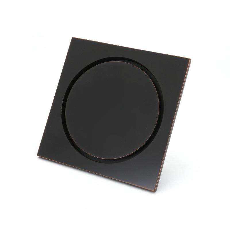 10x10cm Floor Drain Brass Square Pop-up Floor Drain Floor Cover Shower Room Push Down Deodorant Bathtub Shower Drain