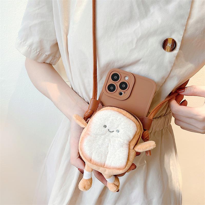 

Силиконовый чехол-держатель для карточек с мультяшным принтом и цепочкой для Apple 8P, 12, 13, 14 ProMax, XS - дизайн против падения iPhone 13