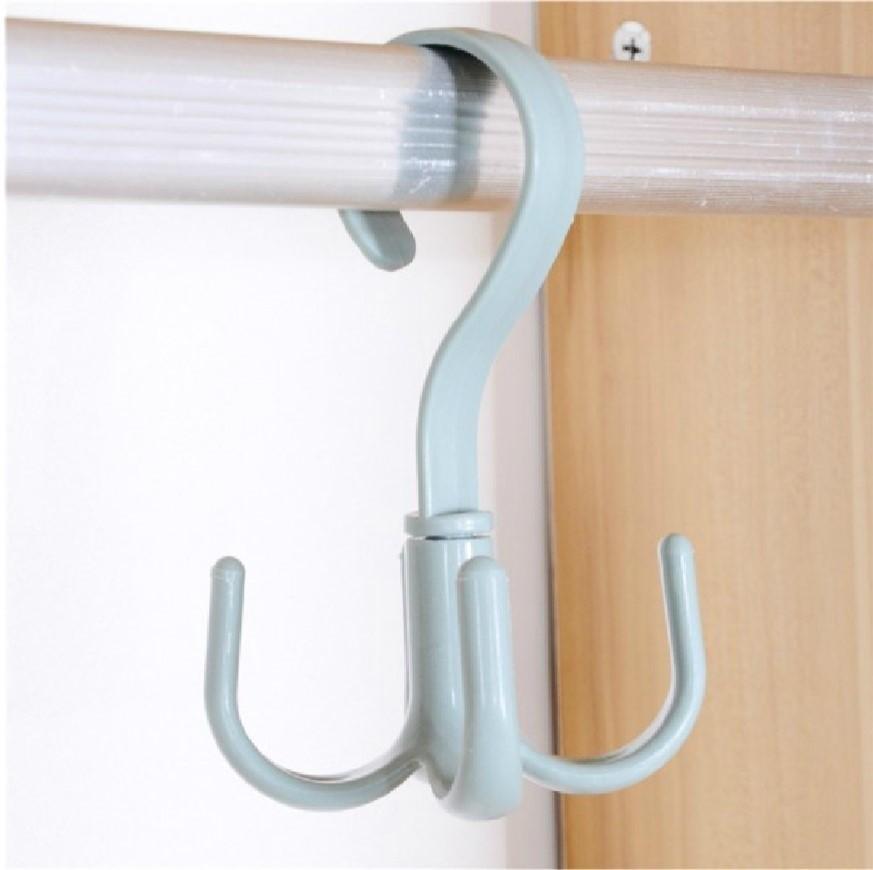 Modern Plastic Multifunction Closet Hook With Rotating Claws For Home Storage