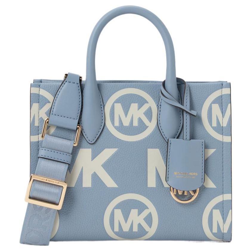 

Michael Kors MK Mirella Minimalist Litchi Grain Round Print Embroidered Shoulder Strap Tote Bag Women Tote Bags Light-Blue 35F3G7ZC5L-487 Basic Set (Bag+Dust Bag)