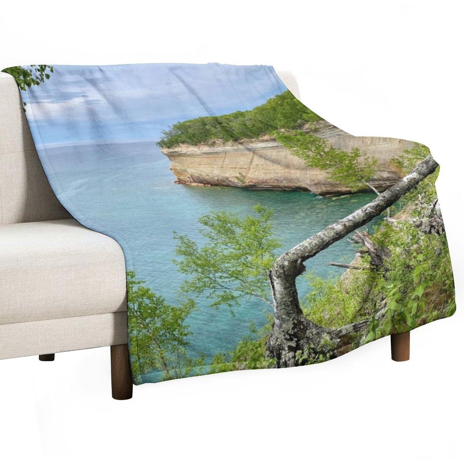 

Pictured Rocks Throw Blanket Quilt Blankets For Sofas Luxury Brand Blankets For Baby Blankets 30x40in