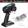 DUMBORC DDF-350 10CH Remote Controller 2.4G 10Channel Transmitter P6F P6DC Gyro Receiver for Drift Car Tank Boat Robot Toy Wltoy