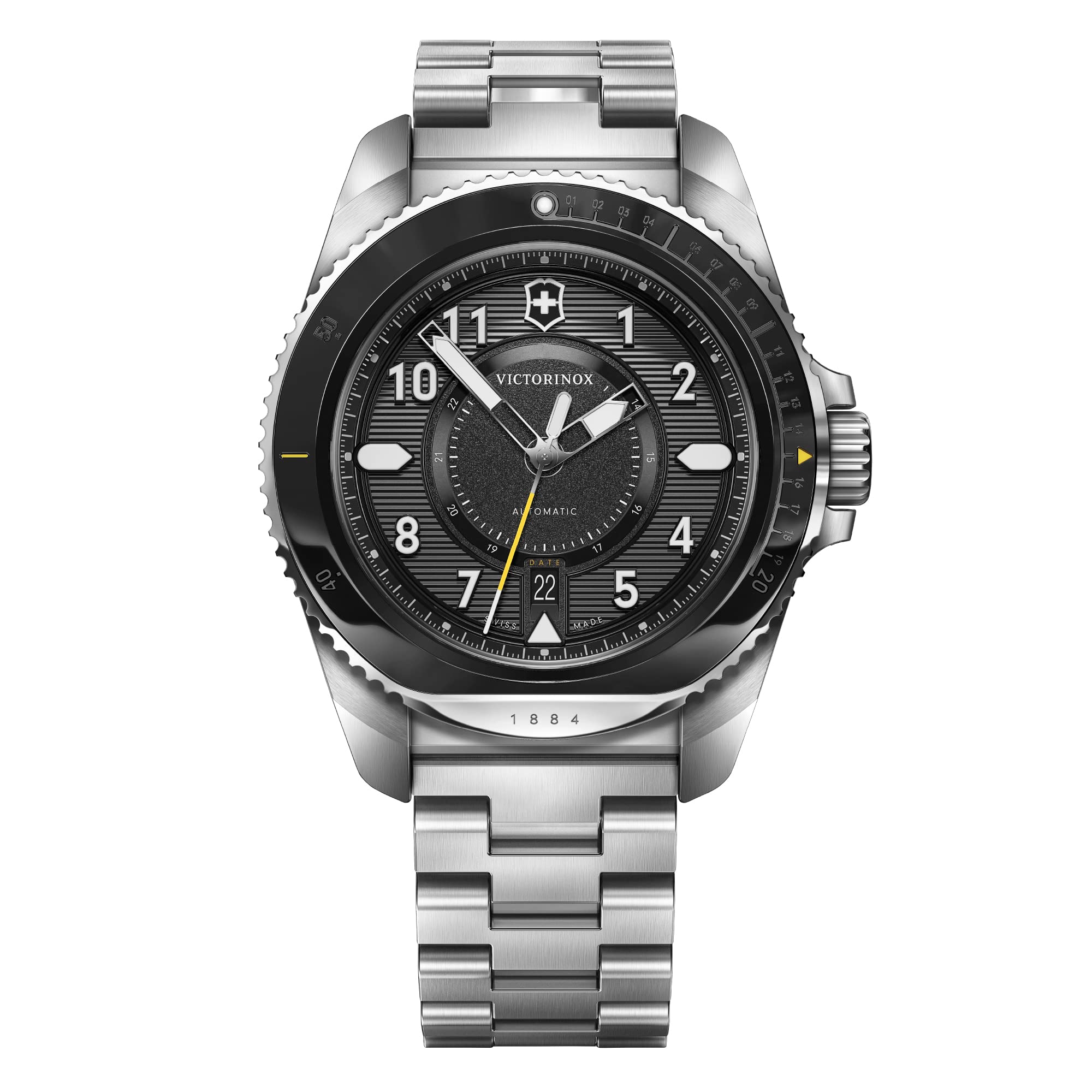 

VICTORINOX Watch JOURNEY 1884 241981 Automatic Stainless Steel Case Black Dial Stainless Steel Bracelet Waterproof Analog Business [Victorinox] Men s