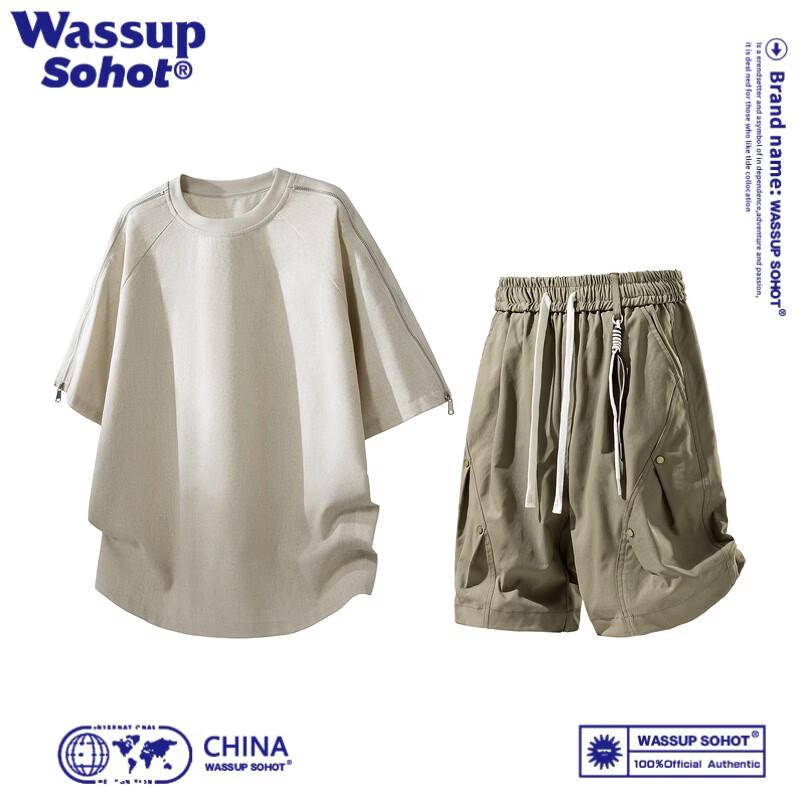 

Wassup Sohot Men s Summer T-shirt & Shorts Set L