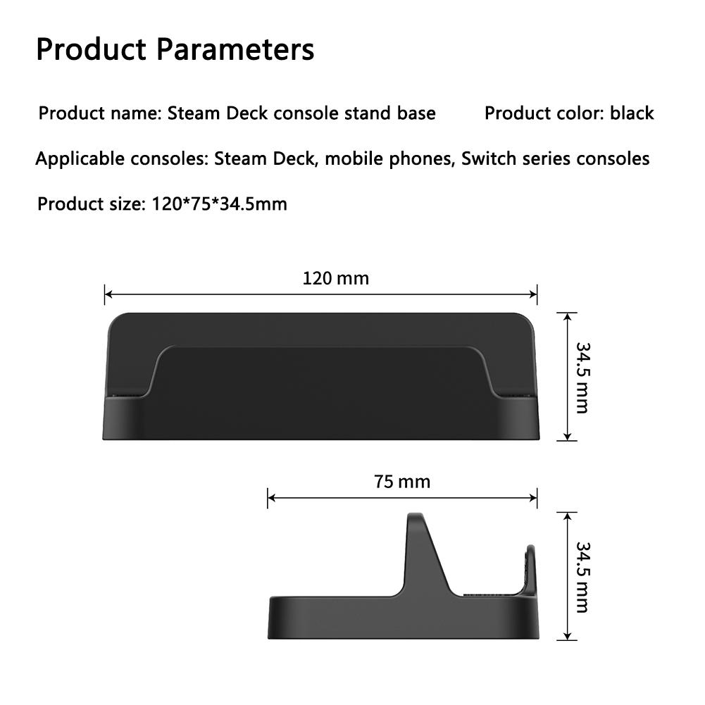 Game Console Bracket Portable Non-slip Shockproof Holder Stand Compatible For Steam Deck NS Switch OLED/Lite Console