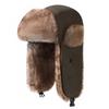 Suede Lei Feng Hat, Northeast Wind and Snow Ear Protection Hat, Winter Thickened Warm Lei Feng Hat Fashion Cashmere Hat