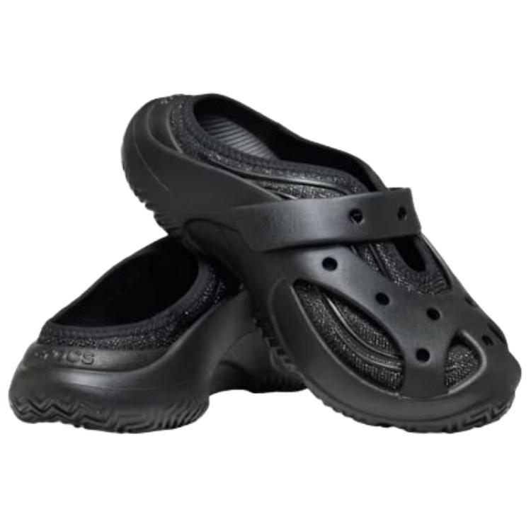 Crocs Caged Unisex Black Casual Versatile Breathable Anti-wear Closed Toe Slides 211907-001