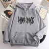 Women's Hooded Zip Up Loose Fit Long Sleeve Printed Butterfly Casual Cardigan Sweatshirt Jacket
