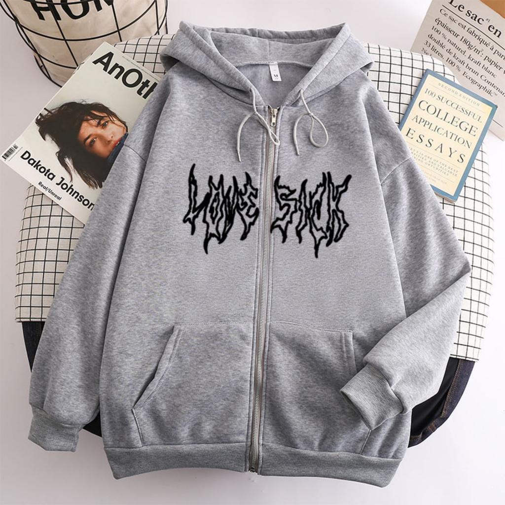 Women's Hooded Zip Up Loose Fit Long Sleeve Printed Butterfly Casual Cardigan Sweatshirt Jacket