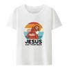 High Quality Short Sleeve Top Not Today Satan Jesus Vs Satan in O-Neck T Shirt UnisexShort Sleeve Tees Shirt