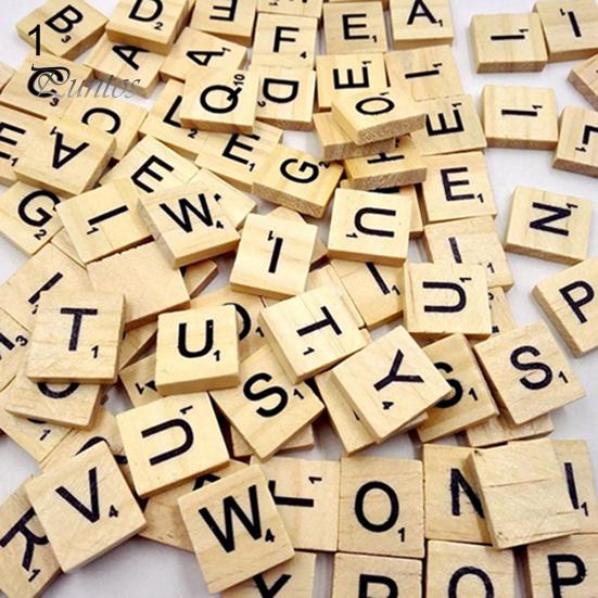 100 шт. деревянные плитки с алфавитом — фото 7