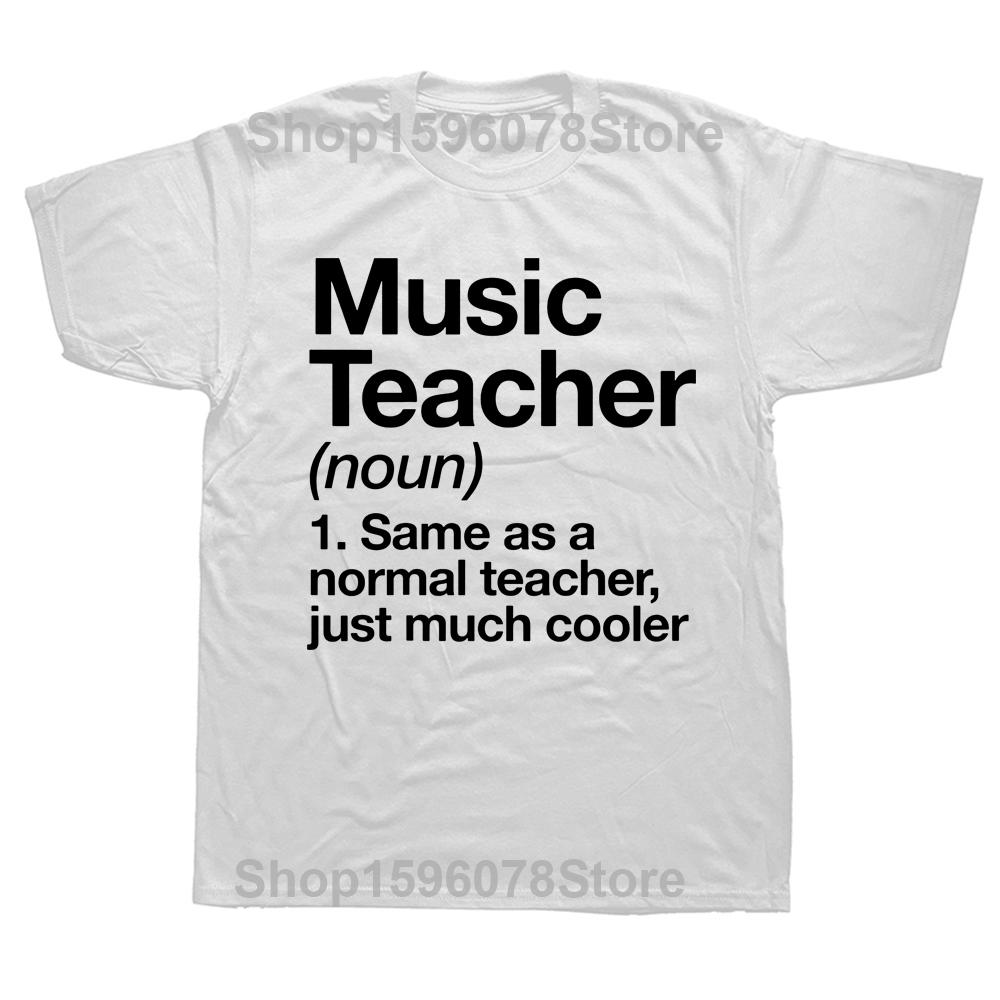 Novinka Úžasný učitel hudby Definice Trička Grafická Bavlna Streetwear Krátký Rukáv Narozeninové Dárky Letní Styl Tričko