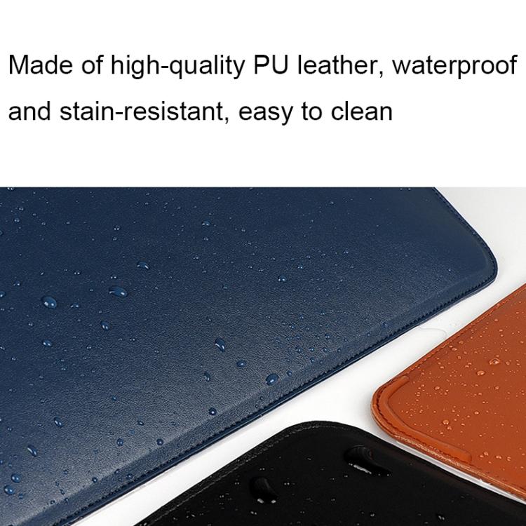 PU08DZ Leather Laptop Liner Bag with Stand Function, Size: 13.3 inches