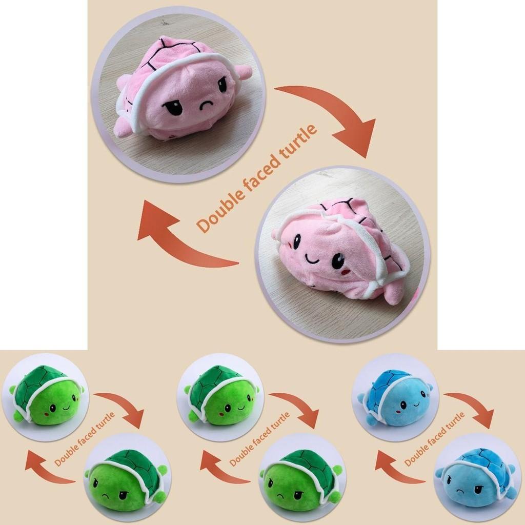 Adorable Flip Turtle Plush Toy With Reversible Double-sided Design For Kids