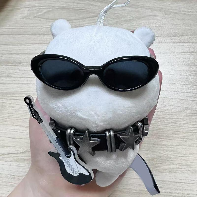 Mini Oval Sunglasses  Clear Plastic Glasses For Mini Plush Cotton Dolls Idol Doll Sunglasses Accessories