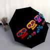 1pc Sugar Skulls,CoCo Automatic Folding Umbrella: Compact 8 Bone Design Cartoon Outdoor Travel Companion, Business Umbrella, Christmas Valen