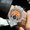 PINTIME Y2K Creative Retro Style Luxury Men's Waterproof Luminous Stainless Steel Watch Fashion Punk Date Quartz Watches