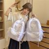 Striped Backpack, Student Schoolbag, Commuter Large-capacity Backpack