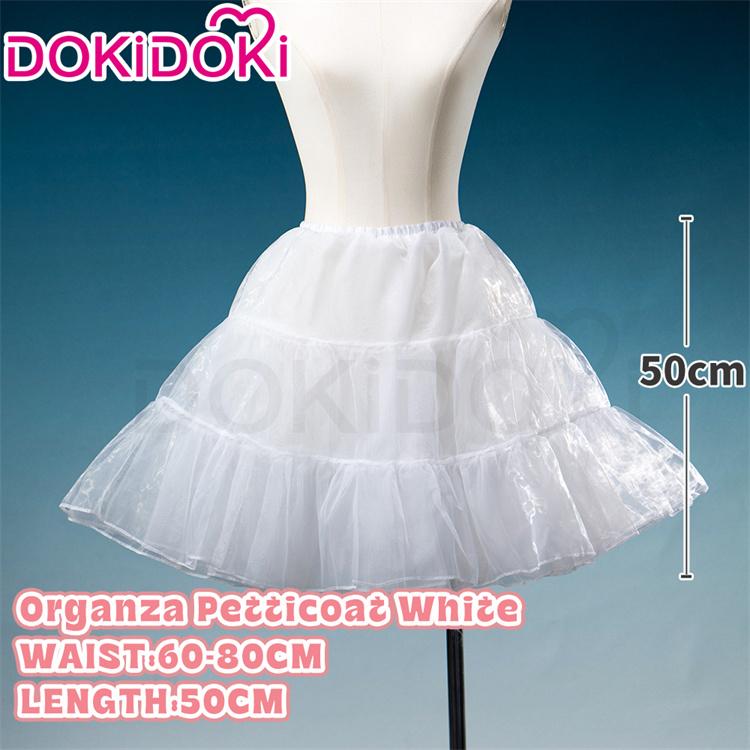 IN STOCK Underskirt Petticoats Bustle Cosplay Props DokiDoki Halloween Skirt Dress Petticoats Long Short White Black Bustle
