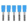 5pcs Tungsten Steel 4 Flute End Mill CNC Milling Cutter 6mm Diameter X 50mm Length