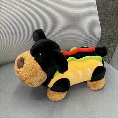 Cute Hot Dog Plush Toys Sausage Cartoon Doll Soft Stuffed Animals Sleeping Pillow Birthday Gift for Boyfriend Girlfriend