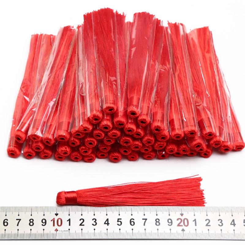 Small Chinese Knot Pendant DIY Tassel - Festive Red 6/8 Plate Hanging Ornament