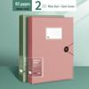 Transparent A4 Document Binder with Multi-Layer Insert Pages for Loose-Leaf Organization