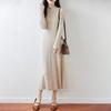 Women Sweater Dress 100% Wool MODERN NEW SAGA Turtleneck Knit Long Pullover Winter Jumpers Wool Long Dress Female