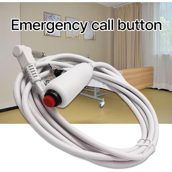 Push Button Cord Cable for Nurse Station Nurse Call Cord 6.35mm 1/4" Phone Plug Cable with Clip for Nurse Station PVC Nurse Cable
