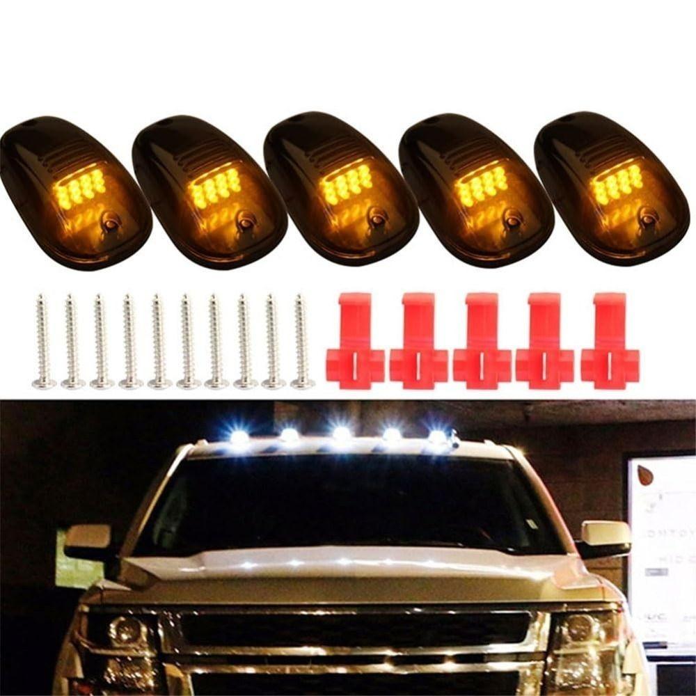 Waterproof No Drill Car Cab Lights Amber Truck Cab Lights for Trucks/Cars/SUV Cars Accessories