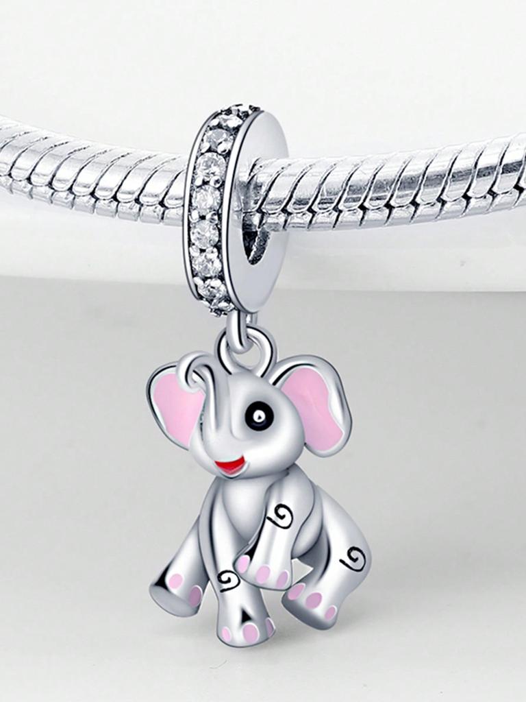 Charms Plata Cute Elephant Bear Beads Copper Plated Fit Copperoriginal Bracelet For Jewelry Making Diy Charm