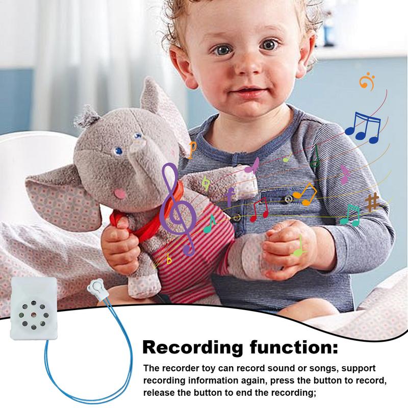 Stuffed Animal Sound Recorder 35 Seconds Button Sound Box Toys Recording Device Plush Toy Custom Messages Recorder Voice Box