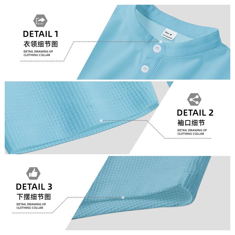 European and American TK Men's Long-sleeved Polo Shirt Summer Casual Breathable Button-up Collar Plaid Polo Shirt
