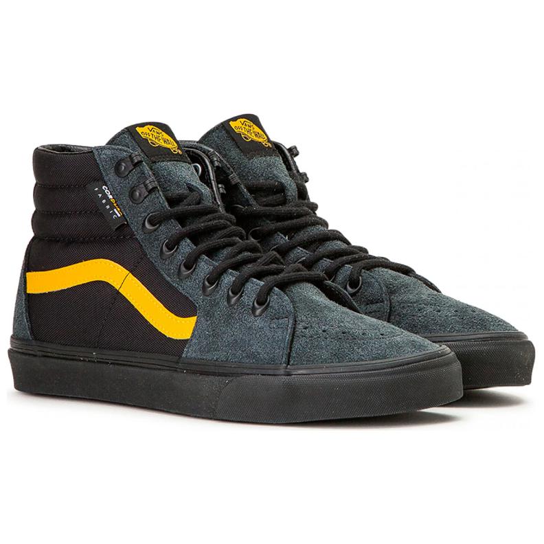 Vans Sk8 Cordura High-Top Skate Shoes Unisex Sneakers Black Yellow VN0A4BV60IV1