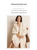 Versatile Cashmere Long Coat: Round Neck, Buttonless, Mid-Length, Stylish and Casual, Long-Sleeved Outerwear for Autumn/Winter.