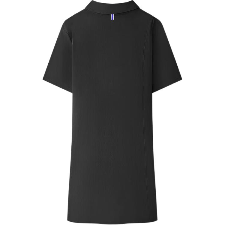 Skechers Sport Casual Comfortable Soft Short Sleeve Dress Women dresses Deep-Night-Black L225W028-03B6