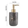 Ceramic Soap Gel Pump Dispenser Marble Design Empty Liquid Bottle for Bathroom Set Ceramic Accessories and Decor
