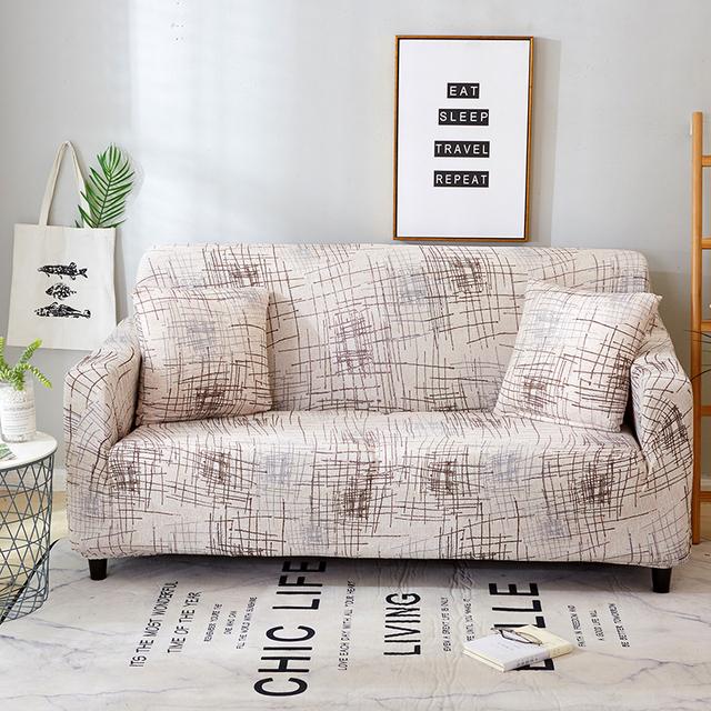 Household Furniture Protector -Sofa Skins Elastic Slipcover For Living Room Area Corner Sofa Cover Couch Cover Elasticized
