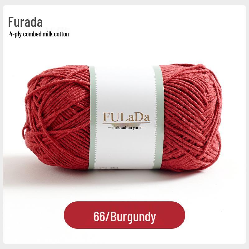 Baby 4-fädig gekämmte Milchbaumwollgarnknäuel zum Handstricken & Häkeln - DIY Puppe, Pullover, Schal Materialpaket