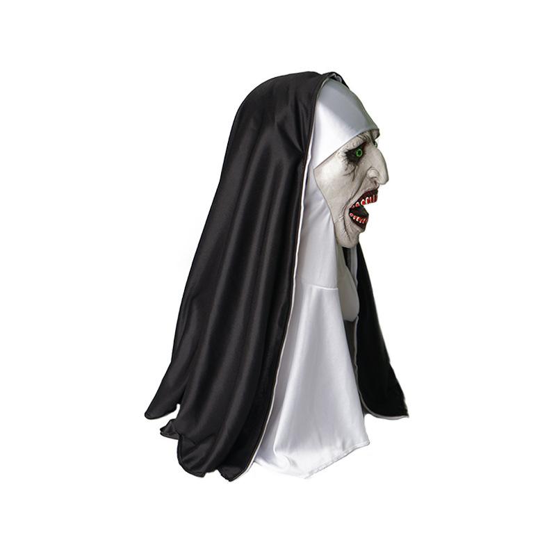 Conjuring 2 Nun Mask, Halloween Scary Makeup Mask, Tricky Ghost Face, Scary Latex Hood