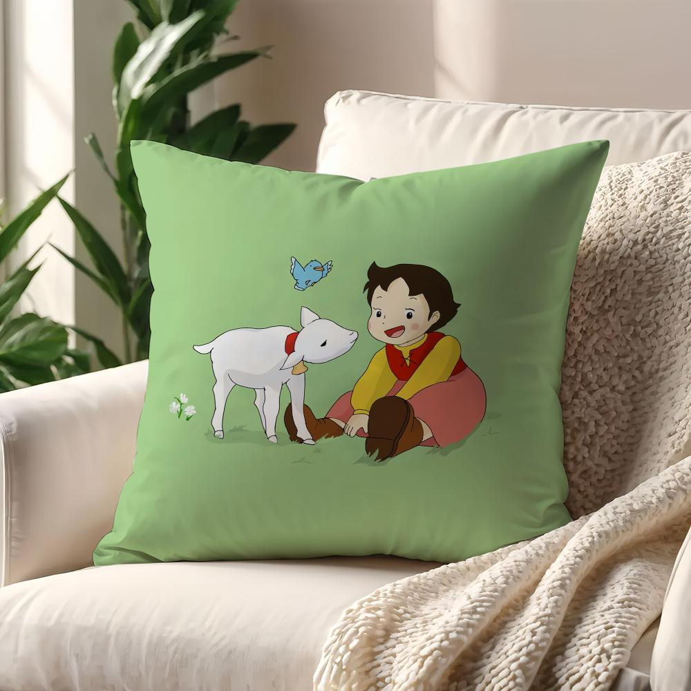 Cartoon H-Heidi Girl Cute cushion cover Pillow Cover Home Sofa living Decoration Room  Office Car Nordic Simplicity