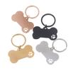 1Pc Abstract Dog Footprint Keychain Name And Text Tags Cat Dog Id Tag Name With Cute Symbols Bone Shaped Pet Nameplate