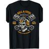 Motorcycle Skull Design with Piston Crossbones for Bikers T-Shirt