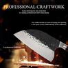 Stainless Steel Chef Knife Handmade Forged Sharp Cleaver Wide Blade Professional Butcher Knife Utility Vegetable Knives