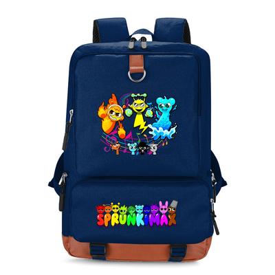 Srunki Backpack Multifunctional Large Capacity Business Backpack Lightweight Burden Reduction Primary and Secondary School Student Bag
